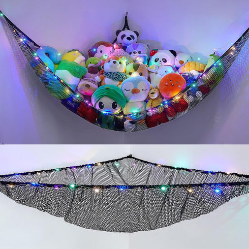 Unicorn Castle Stuffed Animals Net or Hammock Kids Toy Storage Organizer with