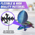 Amerimaker 20" 3D Articulated Printed Dragon with Surprise Egg Flexible Fidget Toy for Kids & Teens, Dragon Egg Hunt