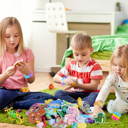 QATITP 1000 Pcs Party Favors for Kids, Fidget Toys Bulk, Prizes for Kids, Fidget Stocking Stuffers Birthday Party