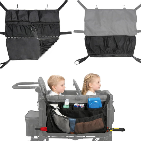 Stroller Wagon Cargo Net and Organizer, Double-Layer with Extra Storage Space, Wagon