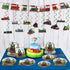 109Pcs Set party greeting Train Birthday Party Supplies Includes Steam Train Party Plates Napkins Fork Retro Train