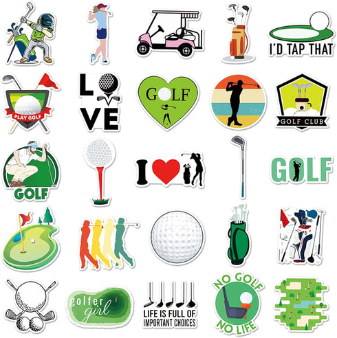 50PCS Golf Stickers, Kids’Stickers,Water Bottle Stickers,Laptop Stickers, Skateboard Stickers,Luggage Stickers,case Stickers,Waterproof Stickers,Gift Stickers,DIY Stickers for Kids,Teens