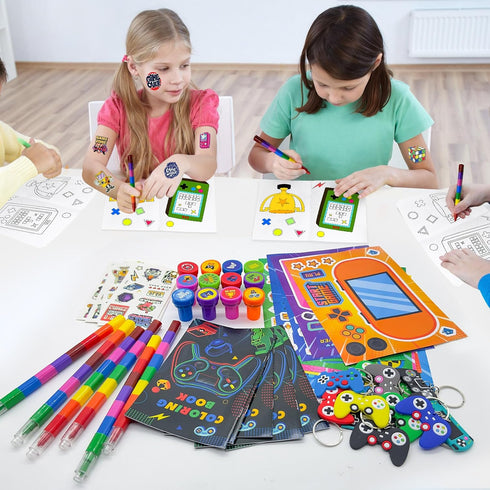 72 Pcs Video Game Coloring Book Bulk - Gamer Party Favors and Goodie Bag Fillers for Birthday Supplies
