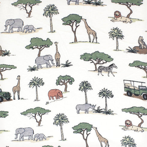 Hudson Baby Unisex Baby Cotton Fitted Crib Sheet, Going On Safari, One Size by Hudson Baby
