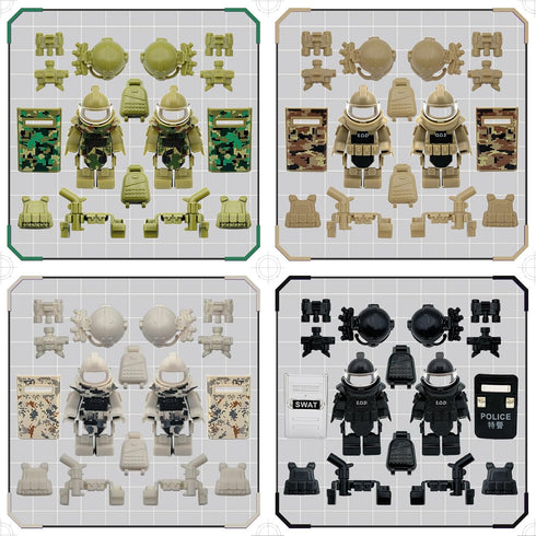 ALEYOOTECHE 350+ Pack Set Sets PCS Military Weapon Accessories for Swat Team Building Block Toy Military Weapon Include