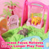 2.2lbs 28pcs 3+ Billeeit Pet Sensory Bin Sand Toy with Green Moldable Sand, Dog Cat Play Sand Kit for Boys and Girls