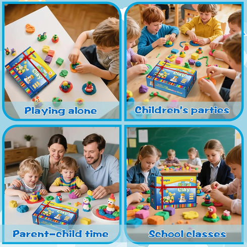 50 3 4 5 6 7 8+ Ixiaoyoo Air Dry Clay, Colors Modeling Magic Clay for Kids, Soft & Non-Sticky, Creative DIY School Arts