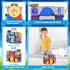 3 4 5 6 Playset 4 Cars,Helicopter,7 Ochido Boys Toys for Years Old,Large City Action Kit with Lights