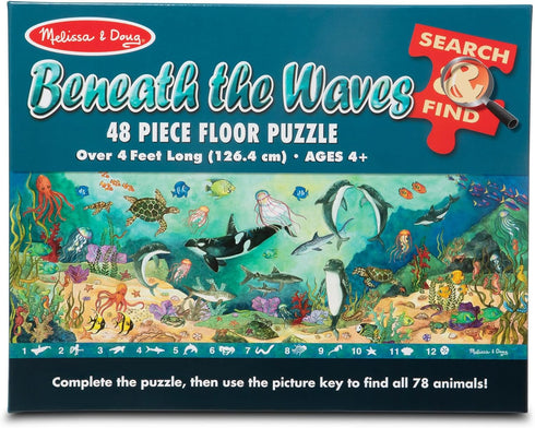 Melissa & Doug Search and Find Beneath the Waves Floor Puzzle, 48 pcs, over 4 feet long
