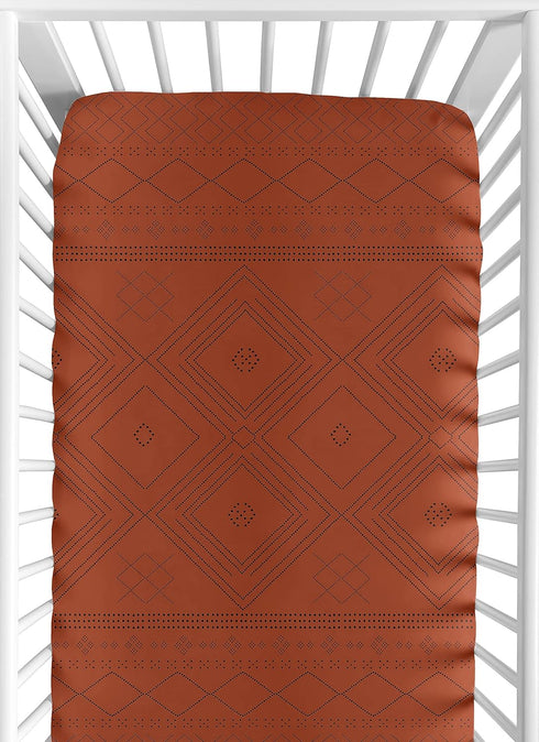 Sweet Jojo Designs Tribal Boho Dot Boy or Girl Fitted Crib Sheet
