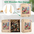 500 16.5'' 16.5'' Mocfesk Wooden Puzzles for Adults, Stained Glass Succulent Puzzles Pieces, Unique Shaped Jigsaw