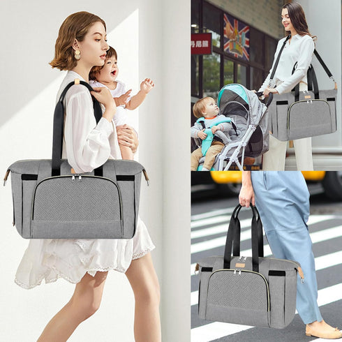 Mommy ITIEZY Diaper Bag Tote for Baby - Large Bag with Portable Changing Pad Pacifier Case, Hospital Bags Travel Baby