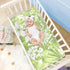 SyXIOP 28" 52" Fluorescent Green Floral Leaf Kids Cooling Baby Crib Mattress Cover x Breathable Crib Padding