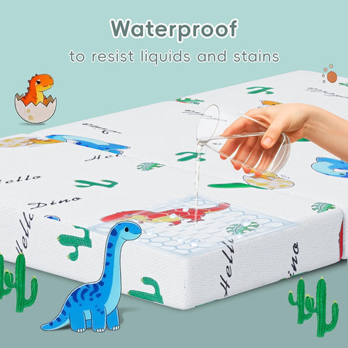 Pack Pack 38" 26" Trifold and Play Mattress Portable N Play Mattresses with Washable Cover Waterproof Travel Crib