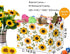 Sunflower Empty Gift Storage Basket Collapsible Canvas Baby Toy Bin Decor(Yellow)