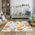 Caihoyu 50'' 50'' Baby Food Items Pattern - Watercolor Style Cute Foldable Baby Activity Play Mat for Indoor Outdoor