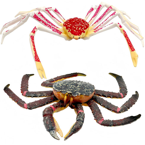 Gemini&Genius King Crab and Spider Crab Toys Set, Marine Animals Toys Sea