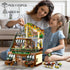 City Coffee House Building Set with Light, 1173 PCS Cafe Shop Building Block Toy with Ordering Counter and Baking Room