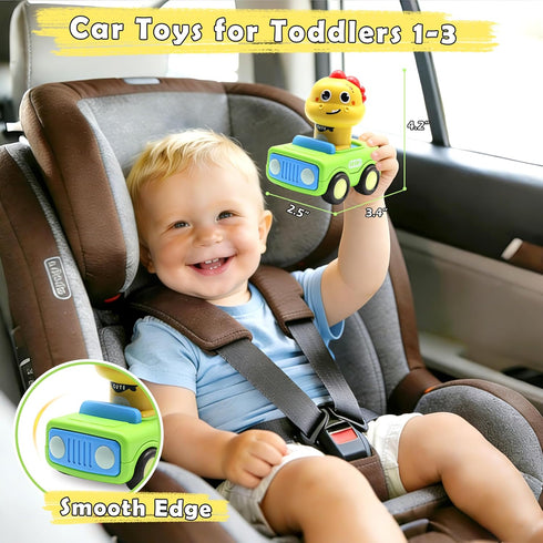 1 1-3, Set, 1 2 12-18 Pbooo Toys for Year Old Boy, Press and Go Car Toys for Toddlers Push and Go Animal Toy Cars