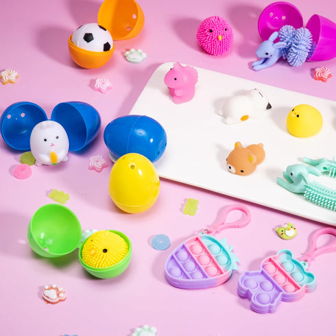 36 JOYIN PCS Prefilled Easter Eggs with Stress Relief Toys, Easter Toys for Egg Hunt, Basket Stuffers, Party Favors