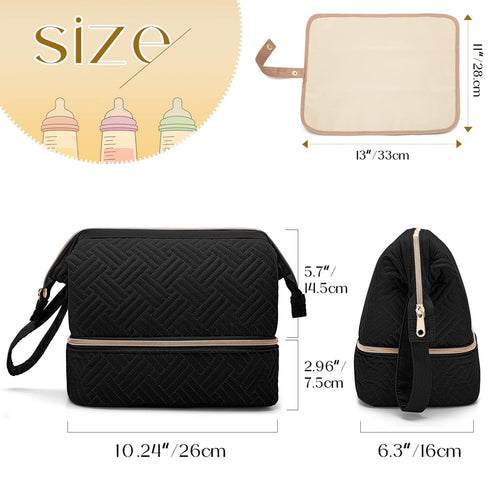 Fasrom Breast Pump Tote with Waterproof Mat & Laptop Sleeve Bundle