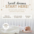100% Cozy 52"x28" (2 Pack) Crib Sheets Organic Jersey Cotton Sheets for Boys & Girls, Fitted Sheets for Standard Crib