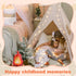 Tiny Land Kids Teepee Tent: With Lights & Campfire Toy, Washable Foldable Indoor Outdoor Play Tent for Girls & Boys
