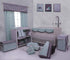 Bacati Clouds in The City Quilted Changing Pad Cover, Mint/Grey