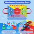 WVYXT 1-3 23 Set Toddler Montessori Toys for Year Old Boy Girl, Pcs Cloth Fishing Game with Double-Sided Mat, Learning