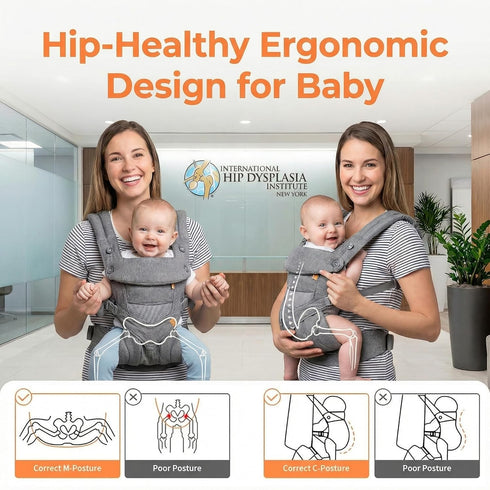 (7-44 lbs), Ergonomic Baby Carrier Newborn to Toddler Lightweight Infant Carrier with Windproof Cover & Bottle Bag
