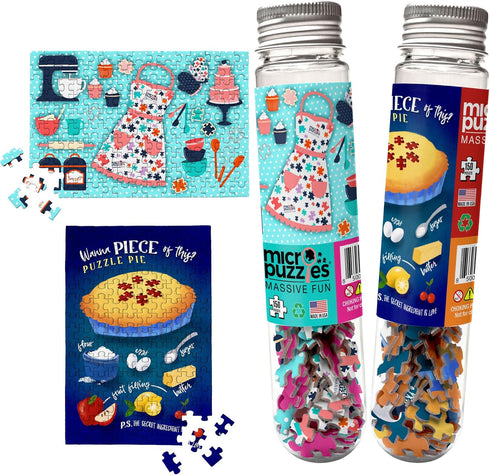 Baking MicroPuzzles 2-Pack - 150 Piece Mini Puzzles for Adults - 4” x 6” Inch