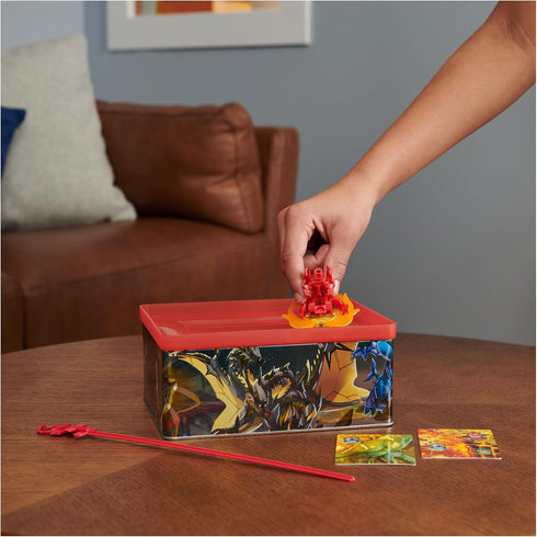 Bakugan Baku-tin with Special Attack Mantid, Customizable Spinning Action Figure and Toy Storage for Kids 6 and Up