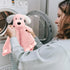 Puppy Baby Security Blanket for Toddler Infant Newborn Boys & Girls, Soft Lovey Stuffed Animal with Plush Fabric, Pink