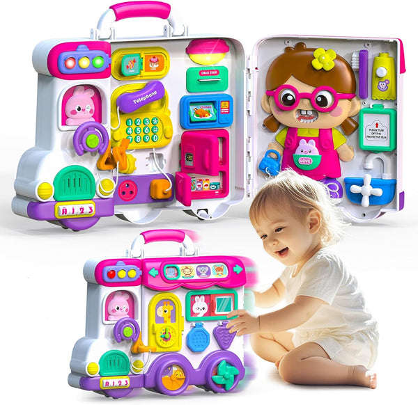 Ryotagift Baby Busy Board for 1-2 Year Old Boy Girl Gift,Musical Toddler Toys