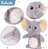 Talking Elephant Plush Toy - Hopearl Repeats What You Say Nodding Electric Interactive Buddy for Toddlers, Gray, 8''