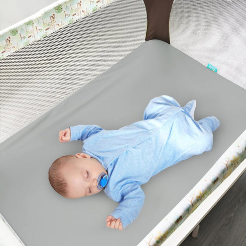 Pack 2 Pack Pack 38" 26" Biloban and Play Sheets Waterproof Fitted, Compatible with Baby Graco n Play/Playard and Other