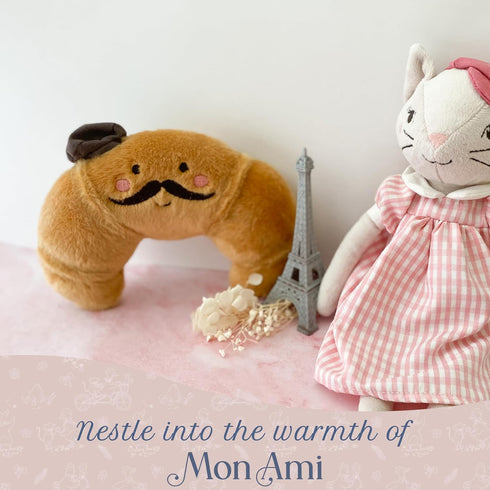 7-Inch MON AMI Croissant Food Plush Toy for Boys & Girls | Soft Bakery Stuffed Toy | Cute Playtime Companion | Kitchen