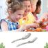 Stainless Steel Forks & Spoons, Kitchen Utensils Set for Cooking and Household Essentials