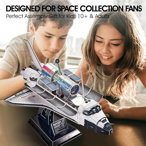 NASA Space Shuttle Discovery 3D Puzzles for Kids and Adults, Rocket Ship Building Toys for Ages 5-14, 126 Pieces