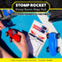 Stomp Racers Air Powered Race Cars, 4 Car Mega Pack for Backyard Outdoor Multi-Player Kids Toys Gifts