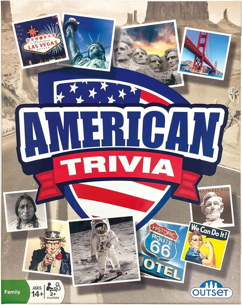 Outset Media American Trivia Game (Amazon Exclusive) – 1,000 Questions Across 5 Categories – Ages 14 and Up