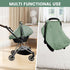 LAINIUTE 3 Cotton Baby Car Seat Cover with Two Way Zipper, Windproof Modes Infant Carrier Canopy with Extra Large Mesh