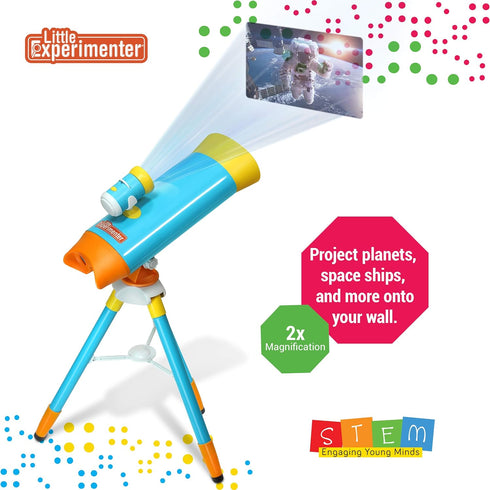 Projector Telescope for Kids - Children's Telescopes with 24 Space Images & Educational Insights Book