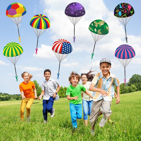 10 Pack Parachute Toys, Tangle Free Flying Toys for Toddlers, Outdoor Flying Fun for Kids