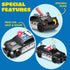 JOYIN 4 Packs Emergency Vehicle Toy Playsets, Friction Powered Vehicles with Light and Sound, Including Fire Truck,