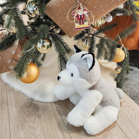 Siberische Husky Stuffed Animals, 12 inches Puppy Plush Toys for Kids Girls Boys Birthday Bedtime