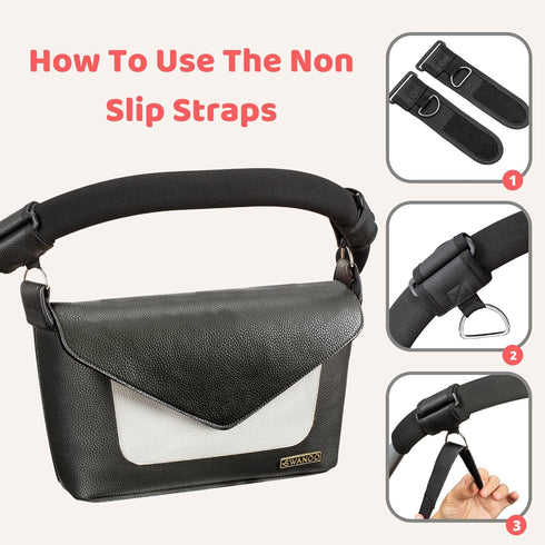 Non Slip Stroller Organizer with Black Cover