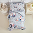 Set Boys,4 Set,Truck Set Construction Toddler Bedding for Pieces Gray Toddler Comforter Vehicles Excavator Cars