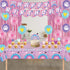 likuyve 53PCS Dollhouse Birthday Party Supplies Dollhouse Party Decorations Include Banner Balloons Tinsel Foil Fringe