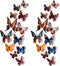 24pcs 3D Vivid Special Man-Made Butterfly Art Wall Stickers, Nursery, Bathroom, Office Décor